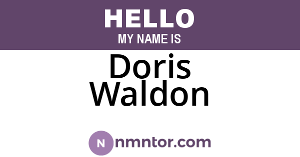 Doris Waldon