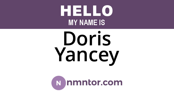 Doris Yancey