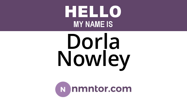 Dorla Nowley