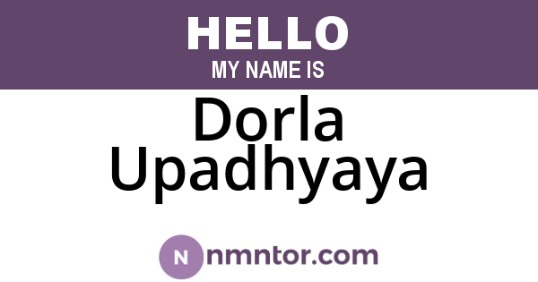Dorla Upadhyaya