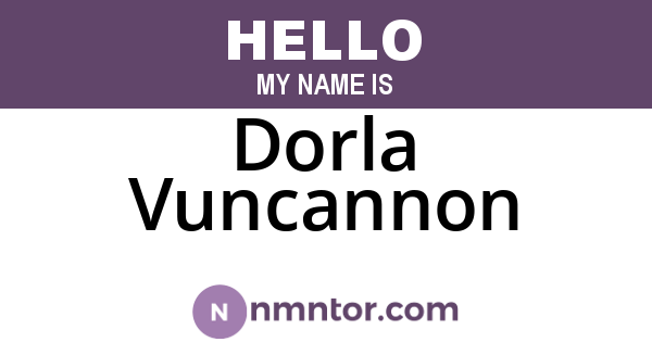 Dorla Vuncannon