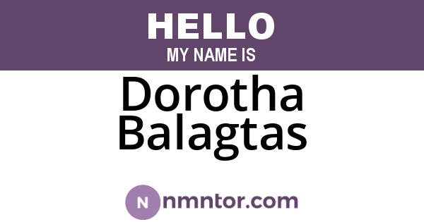 Dorotha Balagtas