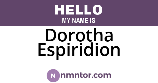 Dorotha Espiridion