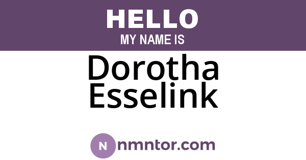 Dorotha Esselink
