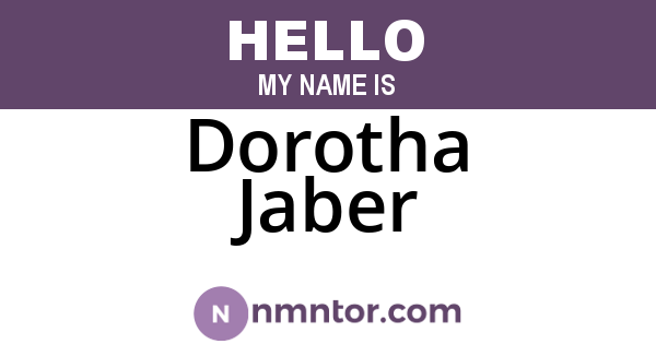 Dorotha Jaber