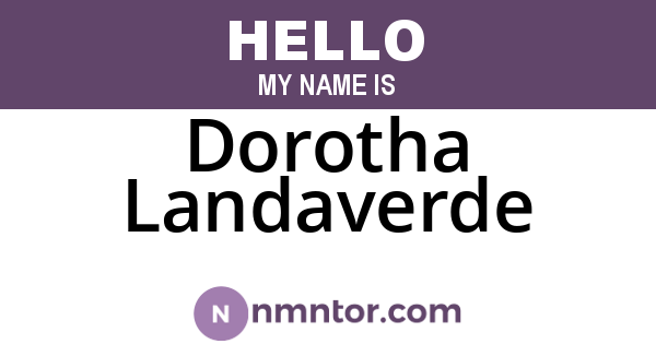 Dorotha Landaverde