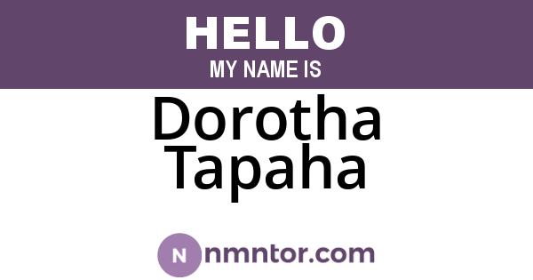 Dorotha Tapaha