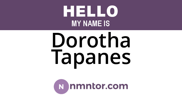 Dorotha Tapanes