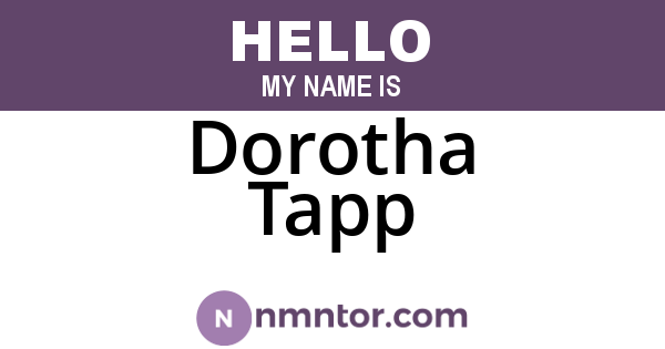Dorotha Tapp