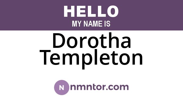 Dorotha Templeton