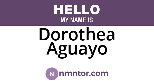 Dorothea Aguayo