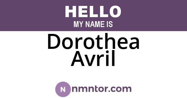 Dorothea Avril