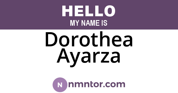 Dorothea Ayarza