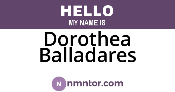 Dorothea Balladares