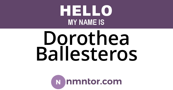 Dorothea Ballesteros