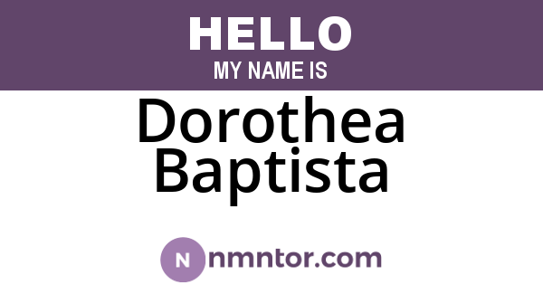 Dorothea Baptista