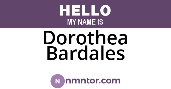 Dorothea Bardales