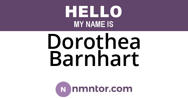 Dorothea Barnhart