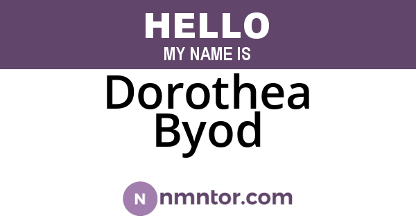 Dorothea Byod