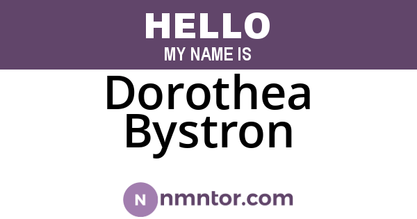 Dorothea Bystron