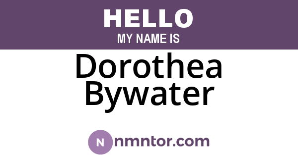 Dorothea Bywater