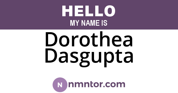 Dorothea Dasgupta