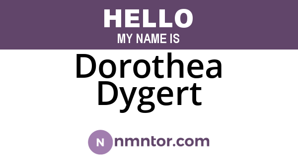 Dorothea Dygert