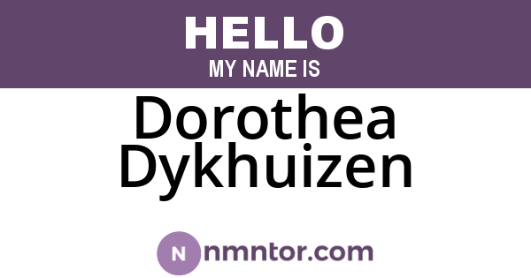 Dorothea Dykhuizen
