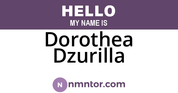 Dorothea Dzurilla