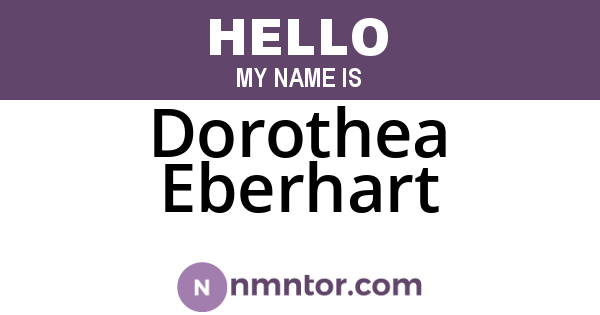 Dorothea Eberhart