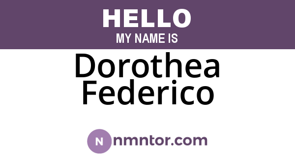 Dorothea Federico