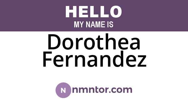 Dorothea Fernandez