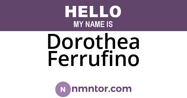 Dorothea Ferrufino