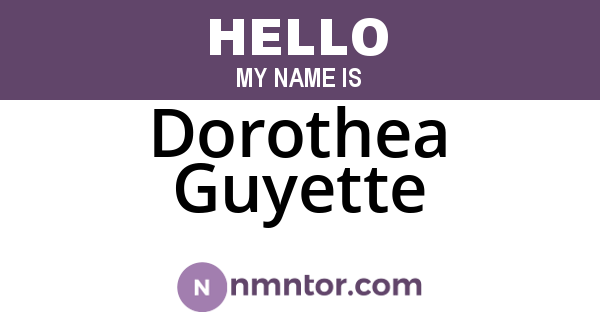 Dorothea Guyette