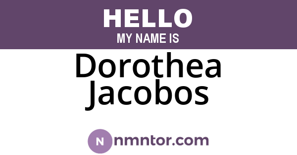 Dorothea Jacobos
