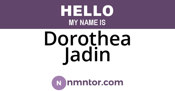 Dorothea Jadin