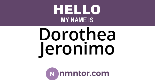 Dorothea Jeronimo