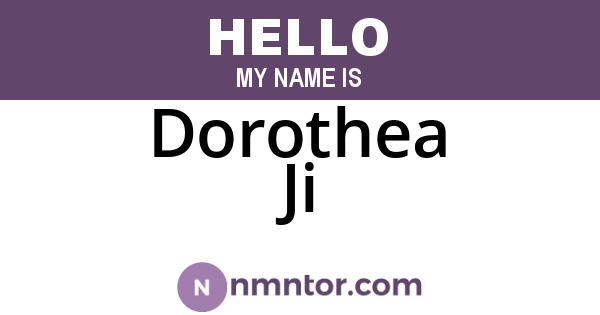 Dorothea Ji