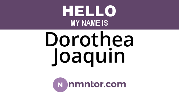 Dorothea Joaquin