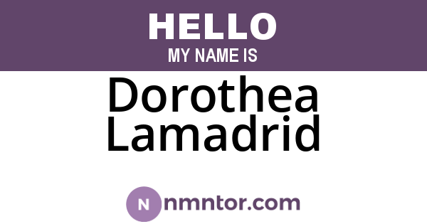 Dorothea Lamadrid