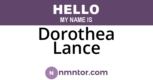 Dorothea Lance