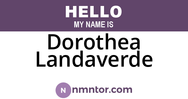 Dorothea Landaverde