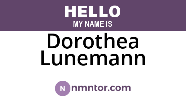 Dorothea Lunemann