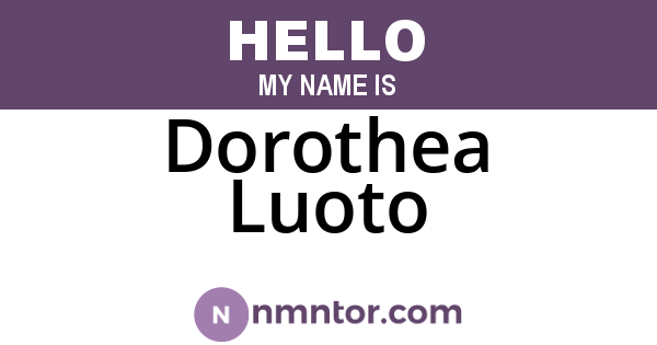 Dorothea Luoto