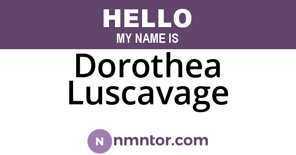 Dorothea Luscavage