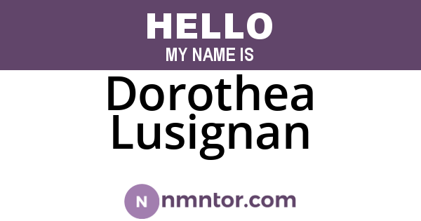 Dorothea Lusignan