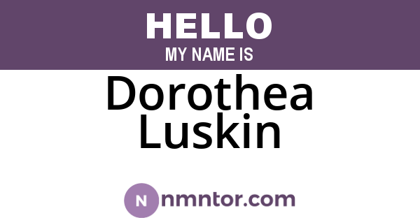 Dorothea Luskin