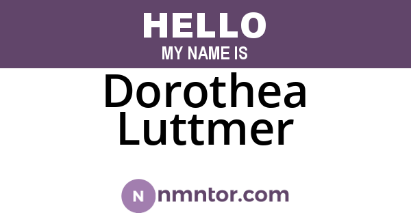 Dorothea Luttmer