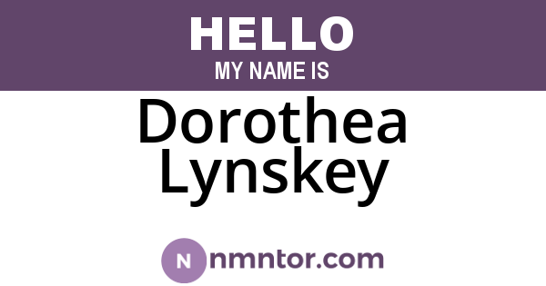 Dorothea Lynskey