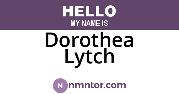Dorothea Lytch
